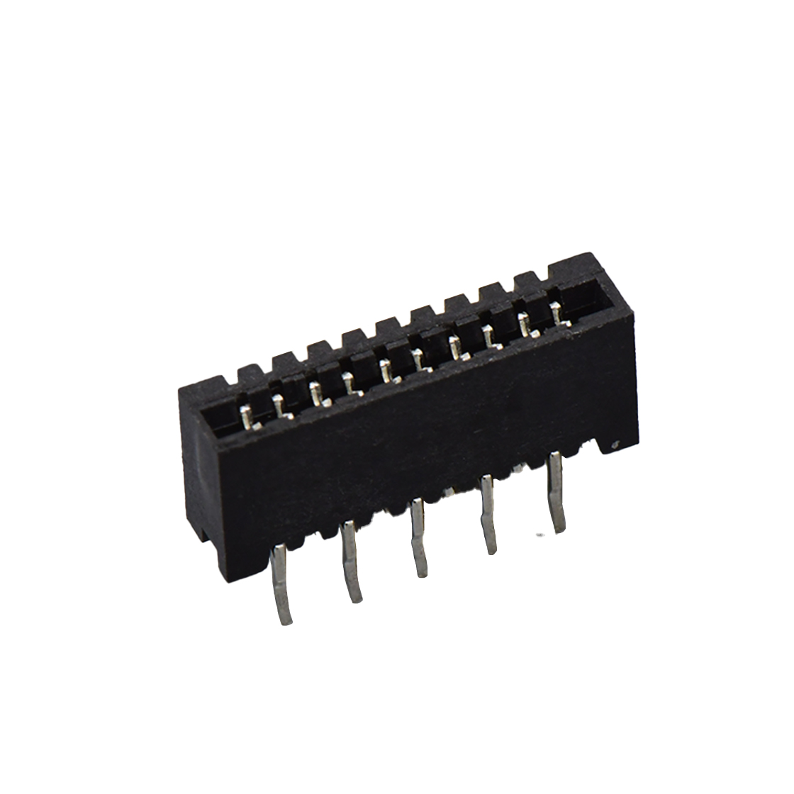 F1005 FPC FFC连接器Pitch 1.00mm 180° C型单排立插 正脚 10Pin黑色